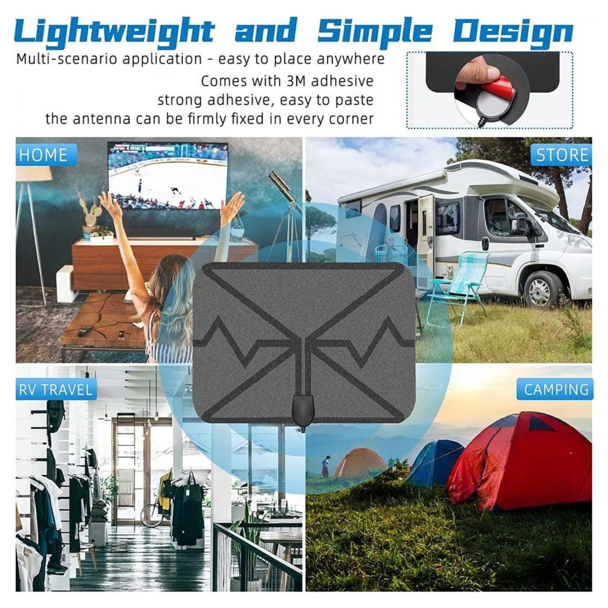 300 Miles Range Digital TV Antenna 1080P HDTV Signal Booster Indoor Amplifier