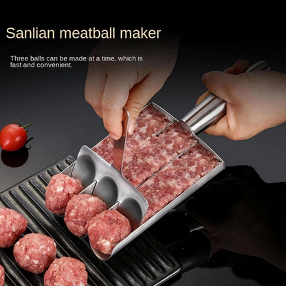 Fish Ball Mold Shrimp Slider Meat 3PCS Stainless Steel Meatball Maker