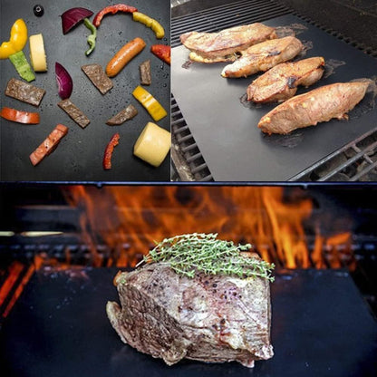 Non-Stick BBQ Pad 5pcs Heavy Duty BBQ Grill Mat Bake Cooking Reusable Sheet