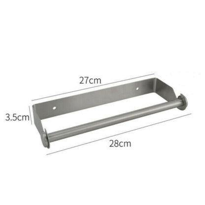Aluminum Wall Mount Rack Bathroom Paper Towel Holder Silver