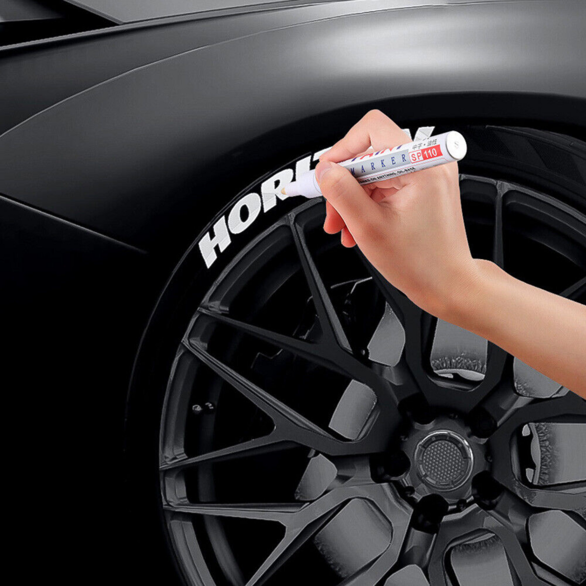2pcs White Pen Marker Marking Motorcycle Waterproof Tread White Car Paint