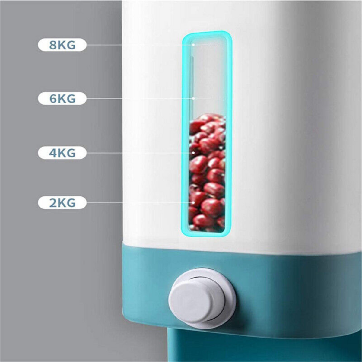 Kitchen Food Rice Container 12Kg Auto Grain Case Cereal Dispenser Storage Box