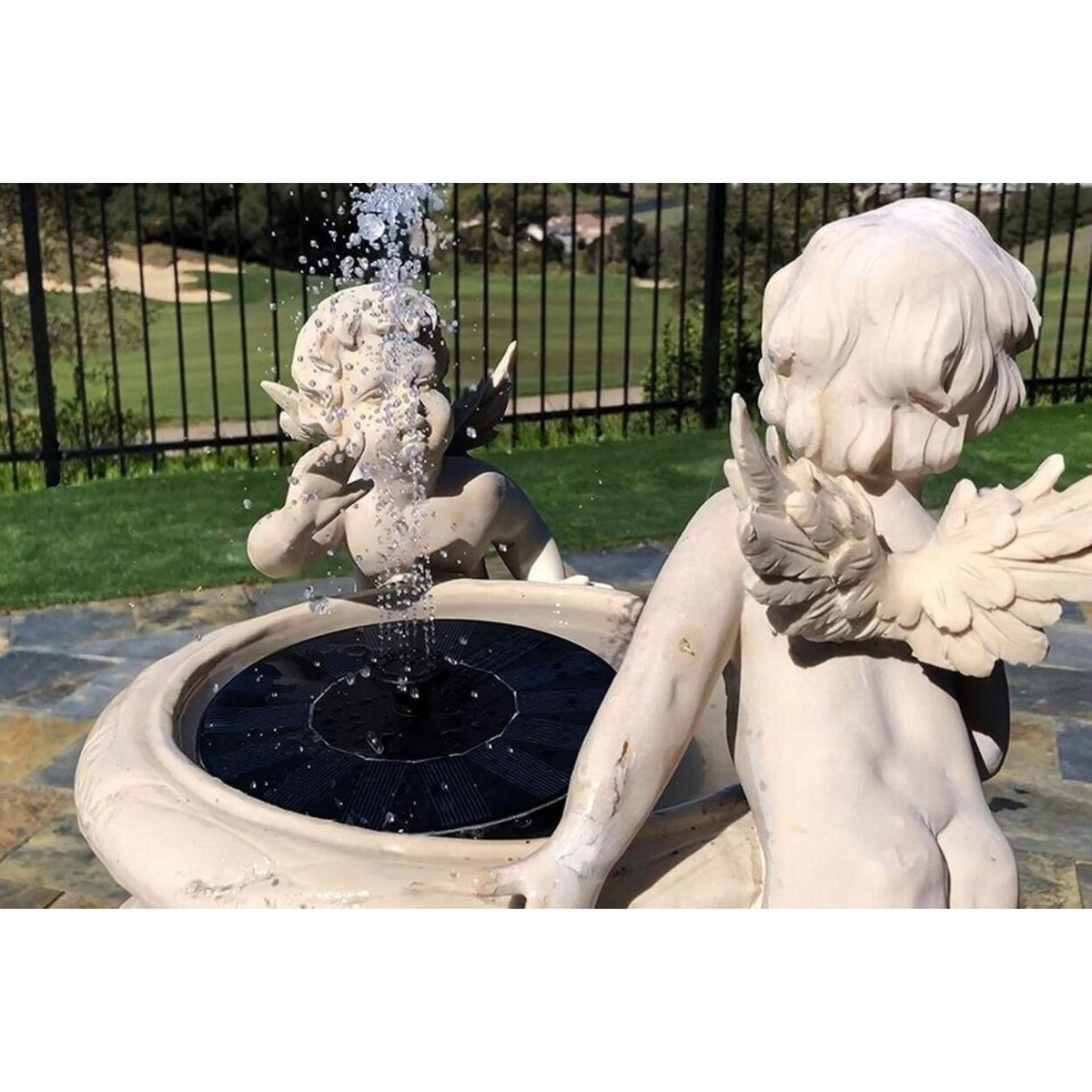 Bird Bath Floating Garden Solar Water Pump Powered Fountain Pool Fish Tanks