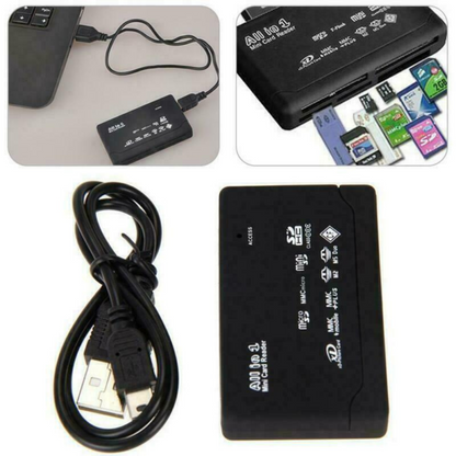 Multi Memory Card Reader All in One CF SD SDHC MS TF M2 XD MMC USB 2.0