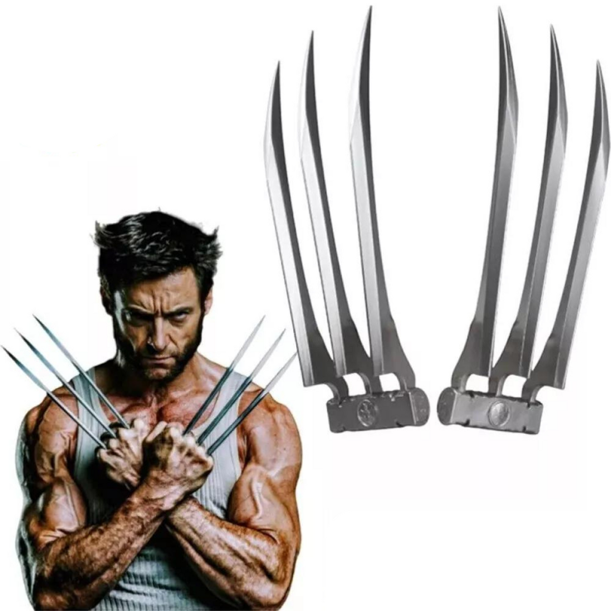 1 Pair Logan Costume Props Halloween X Man Wolverine Claws ABS Cosplay Claws