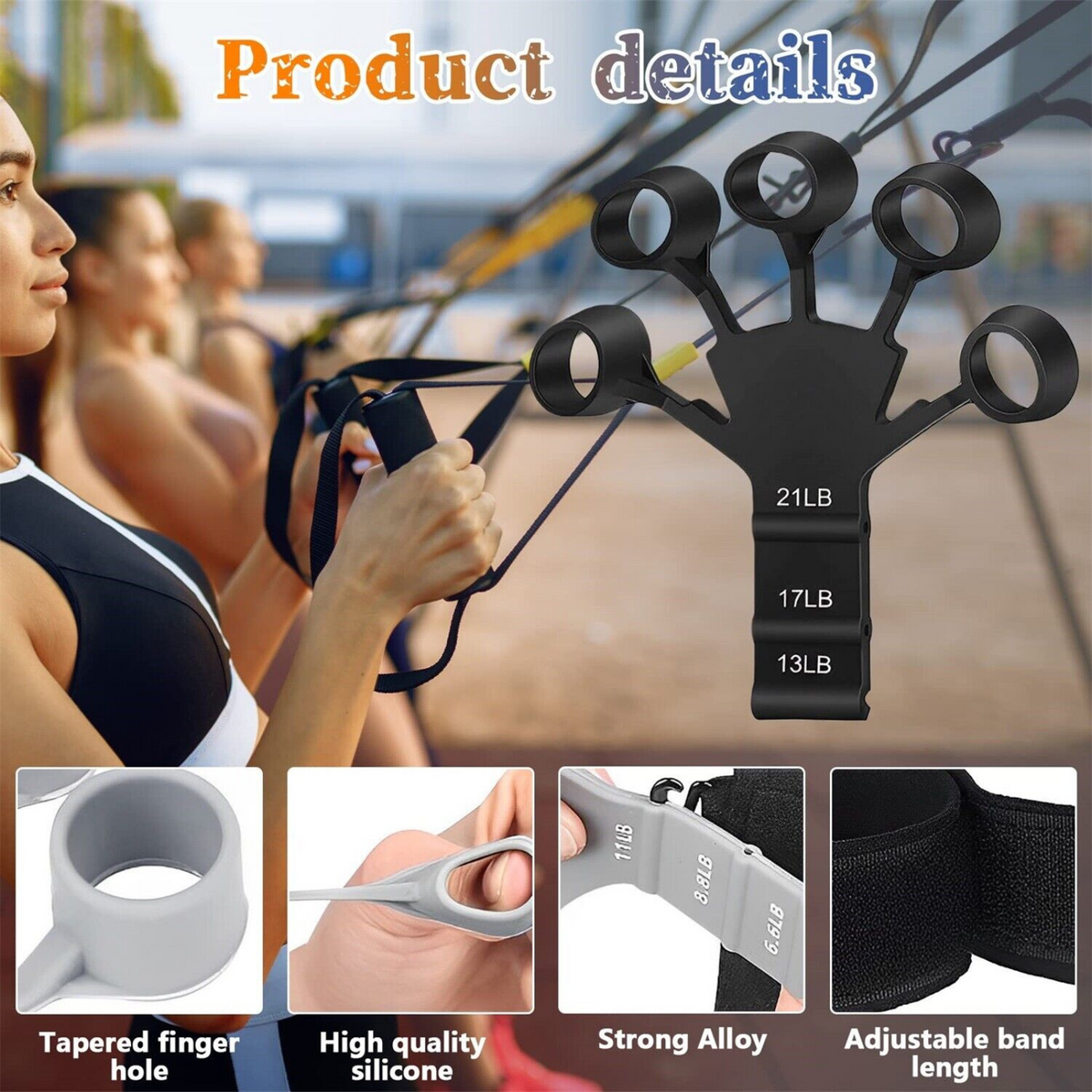 Forearm Trainer Hand Grip Strengthener Finger Exerciser Strength Gripper Therapy
