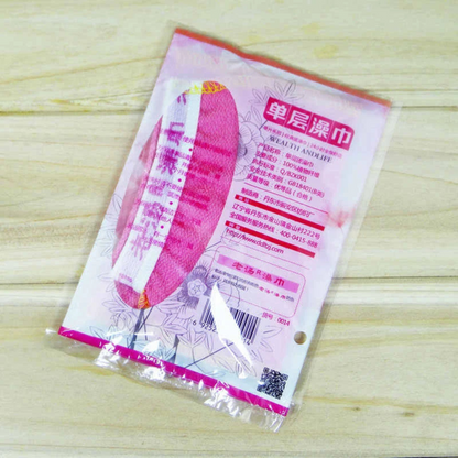 Viscose Scrub Mitten Towel Korean Italy Towel Exfoliating Bath Washcloth Pink 5x