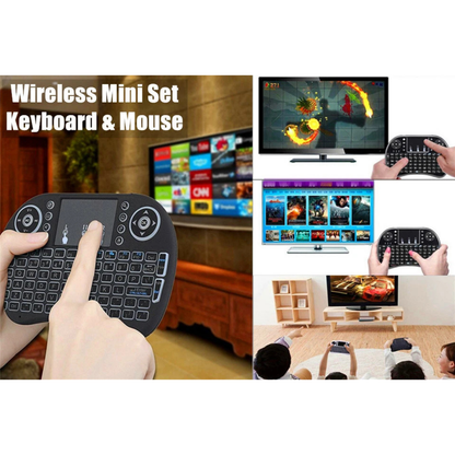 2.4GHz Mini Wireless Keyboard Mouse Backlight Rechargeable USB Control Set