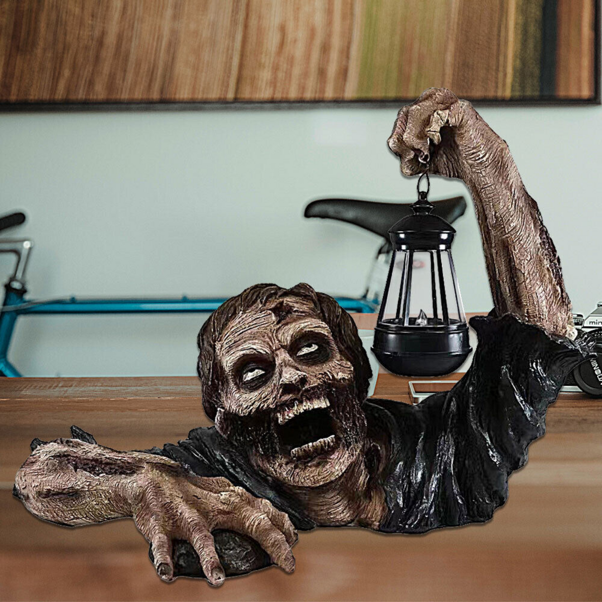 Zombie Skeleton Prop Ground Breaking Lantern Halloween Party Garden Decor