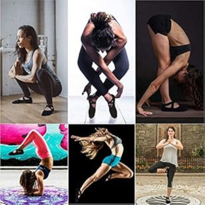 Cotton Yoga Socks Non Slip Grip Exercise Ballet Socks 2 pairs Pilates Massage