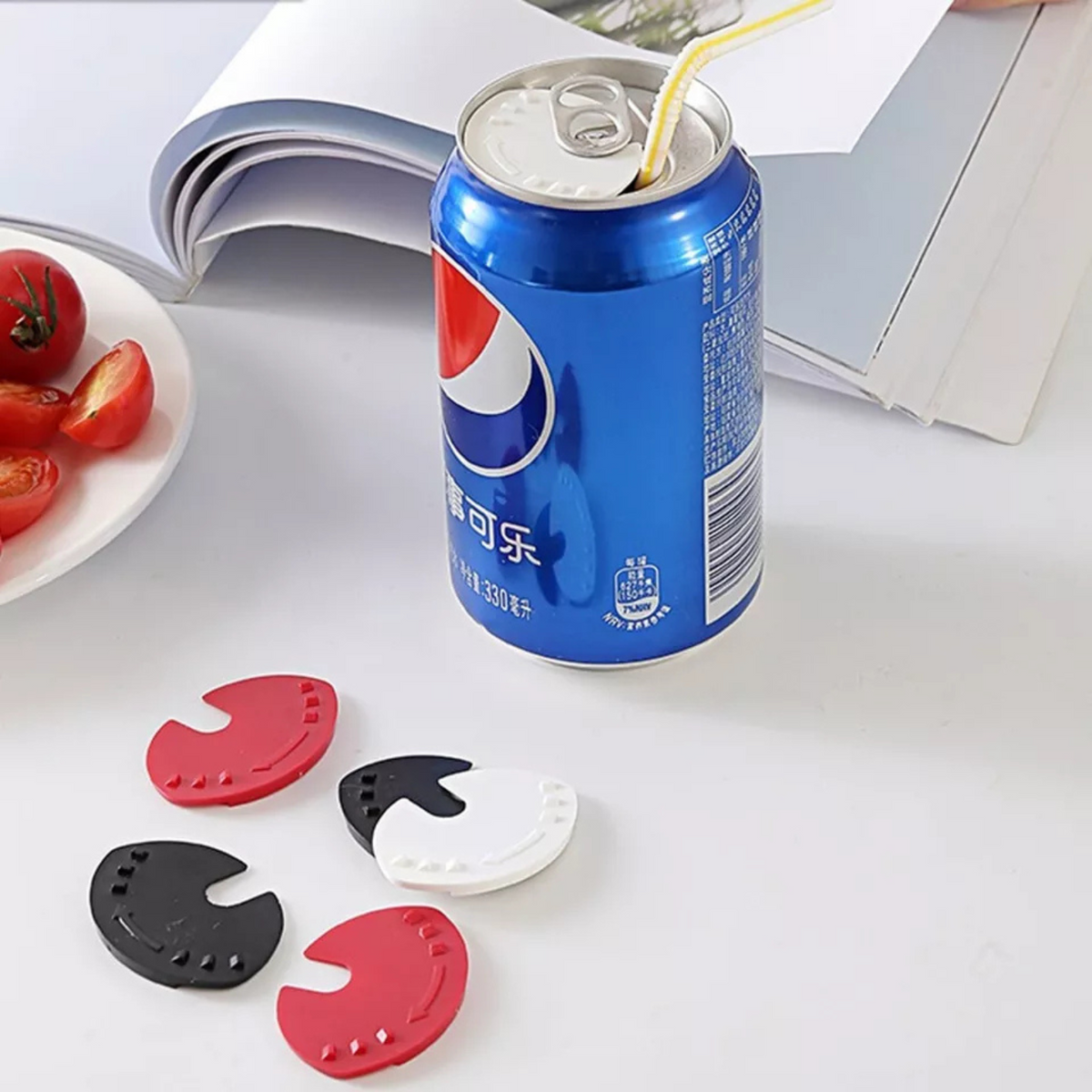 Lock Sealer Protector Soft Drink Snaps Tops Cover 5pcs Beverage Can Lid Cap