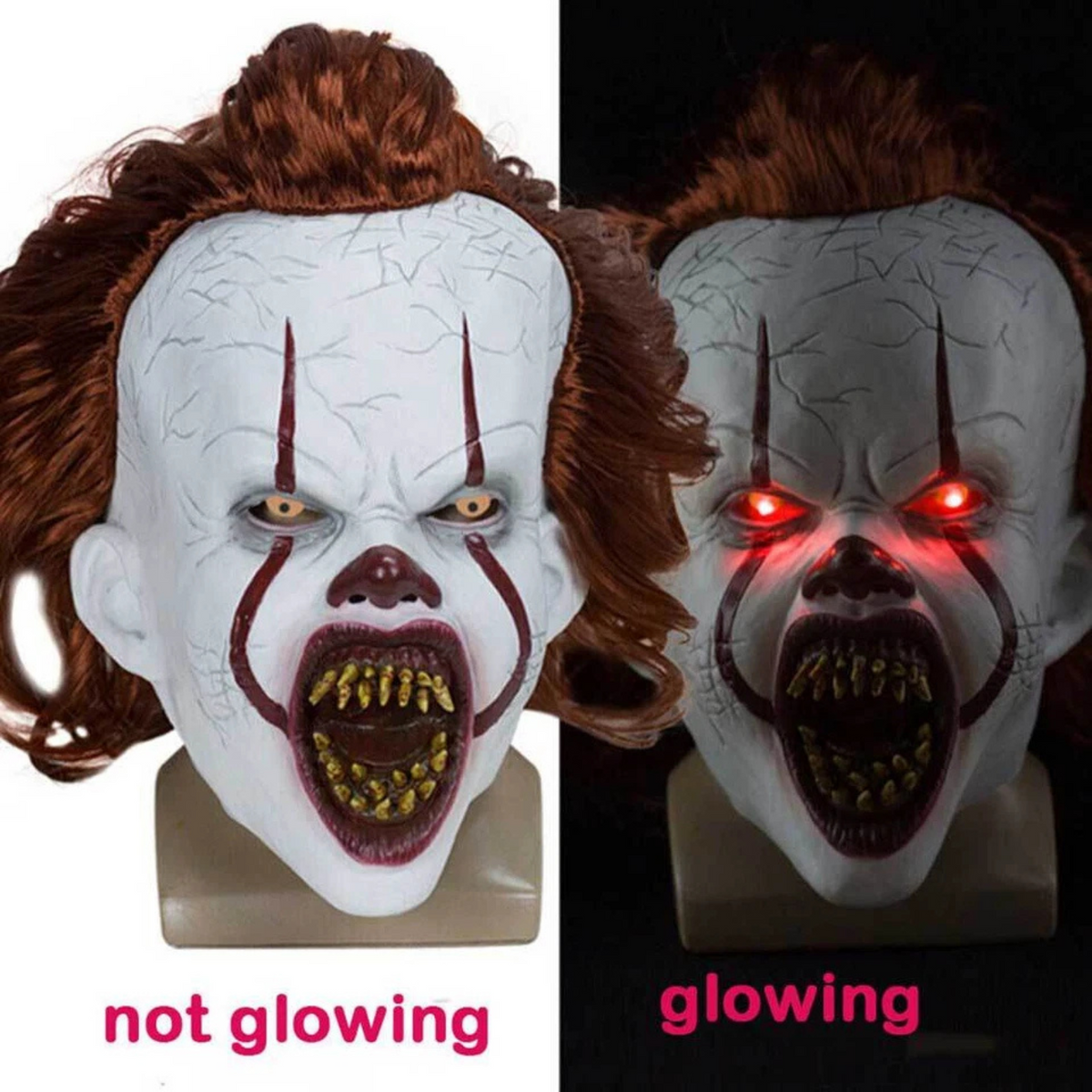 Mask Kings Halloween Scary Clown Pennywise Stephen It from Cosplay Fun