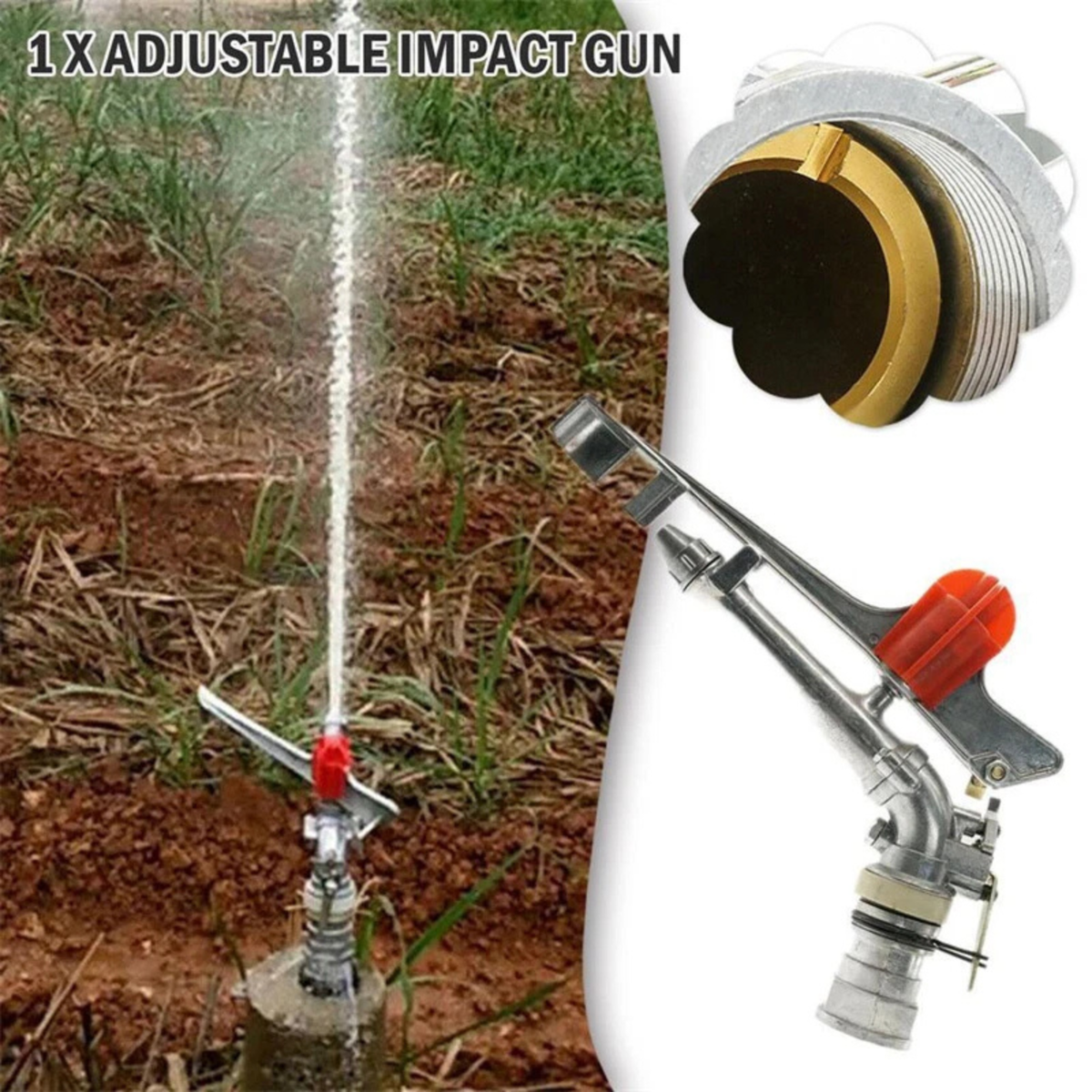 Adjustable 360 Degree Water Sprinkler 1.5 Connection for Irrigation Use