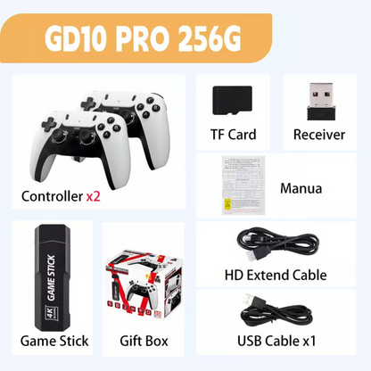 Retro Gaming Console w/ 2 Wireless Controller 58000+ 4K HDMI TV Game Stick 256GB