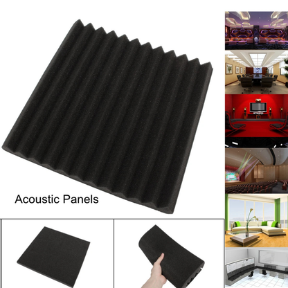 Acoustic Foam Studio Sound Absorption Wall Panel Noise Reduction Set 24x