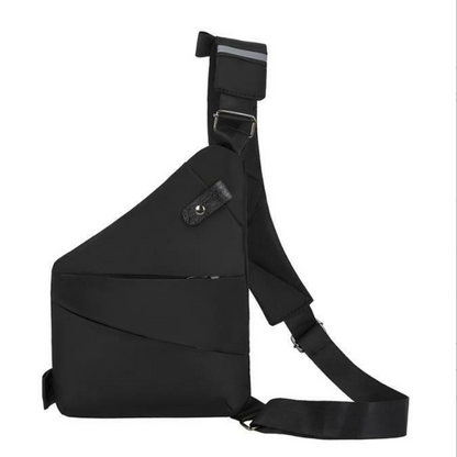 Black Anti Theft Shoulder Man Pocket Waterproof Bag Personal Portable Travel