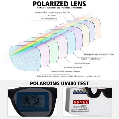 UV400 Polarized Glasses Men Sunglasses WrapAround Eyewear Fishing Sports Driving