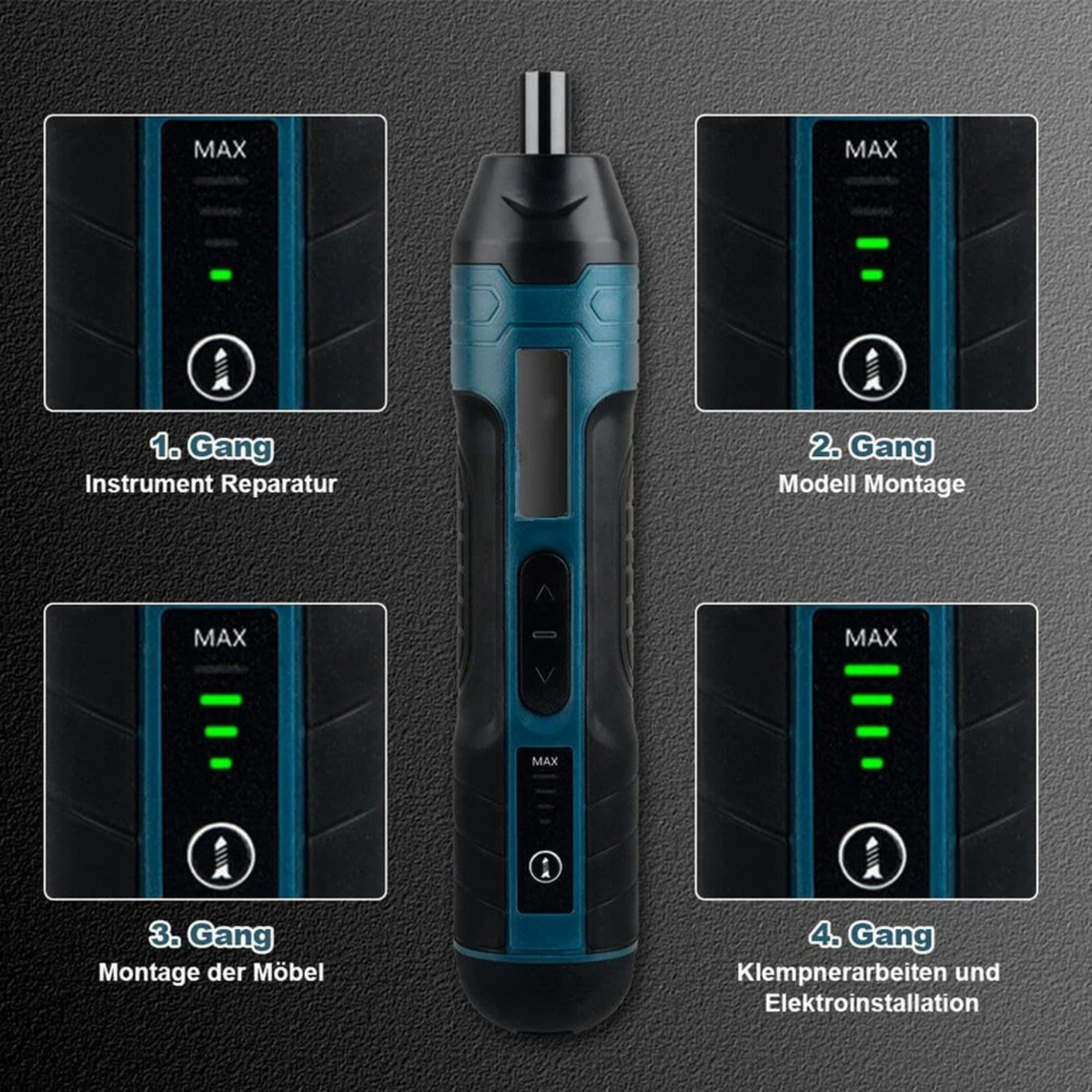 1300mAh Rechargeable Cordless Electric Screwdriver Adjustable Torque Tool