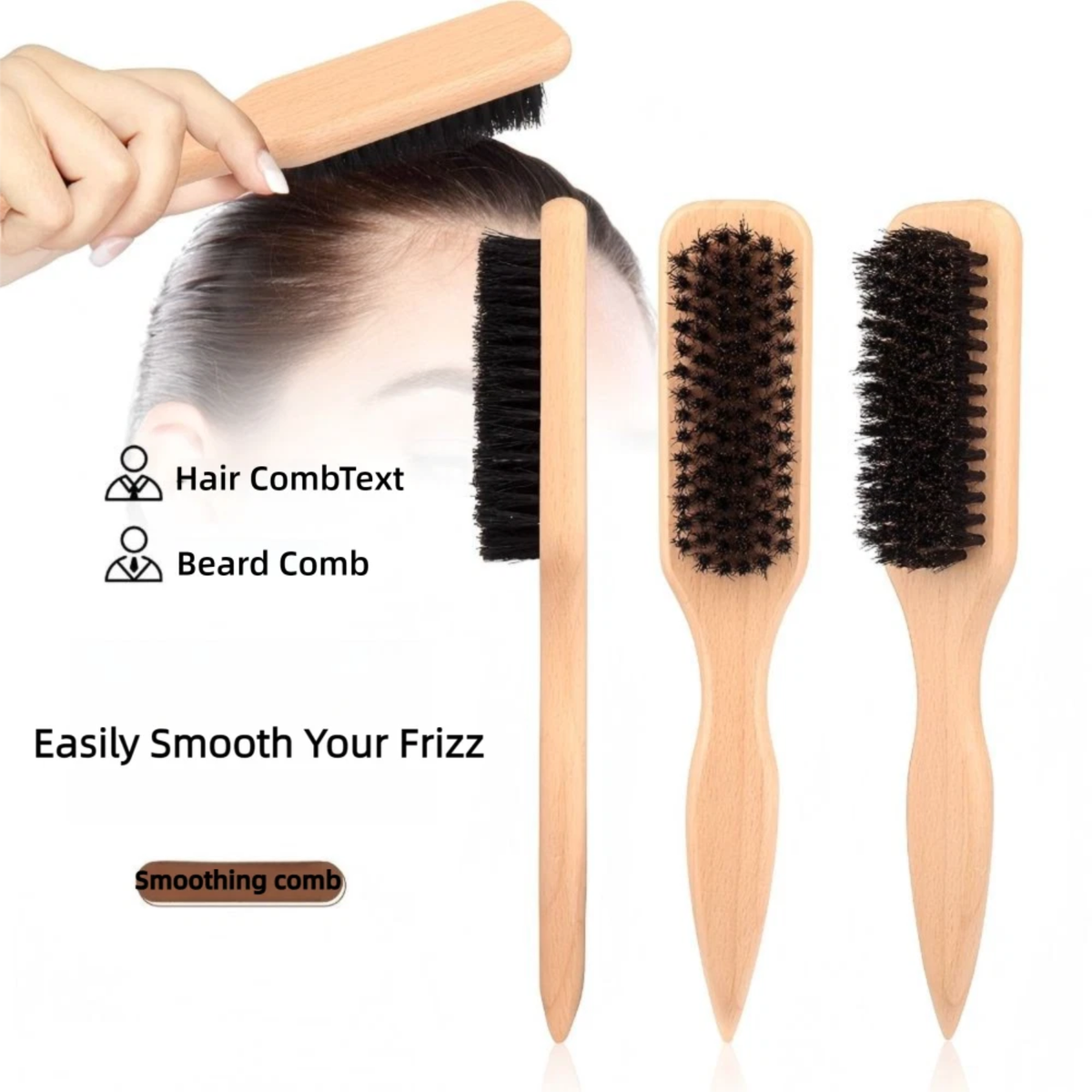 Hair Smoothing Brush Slick Back Comb Styling Control Shaping Tool
