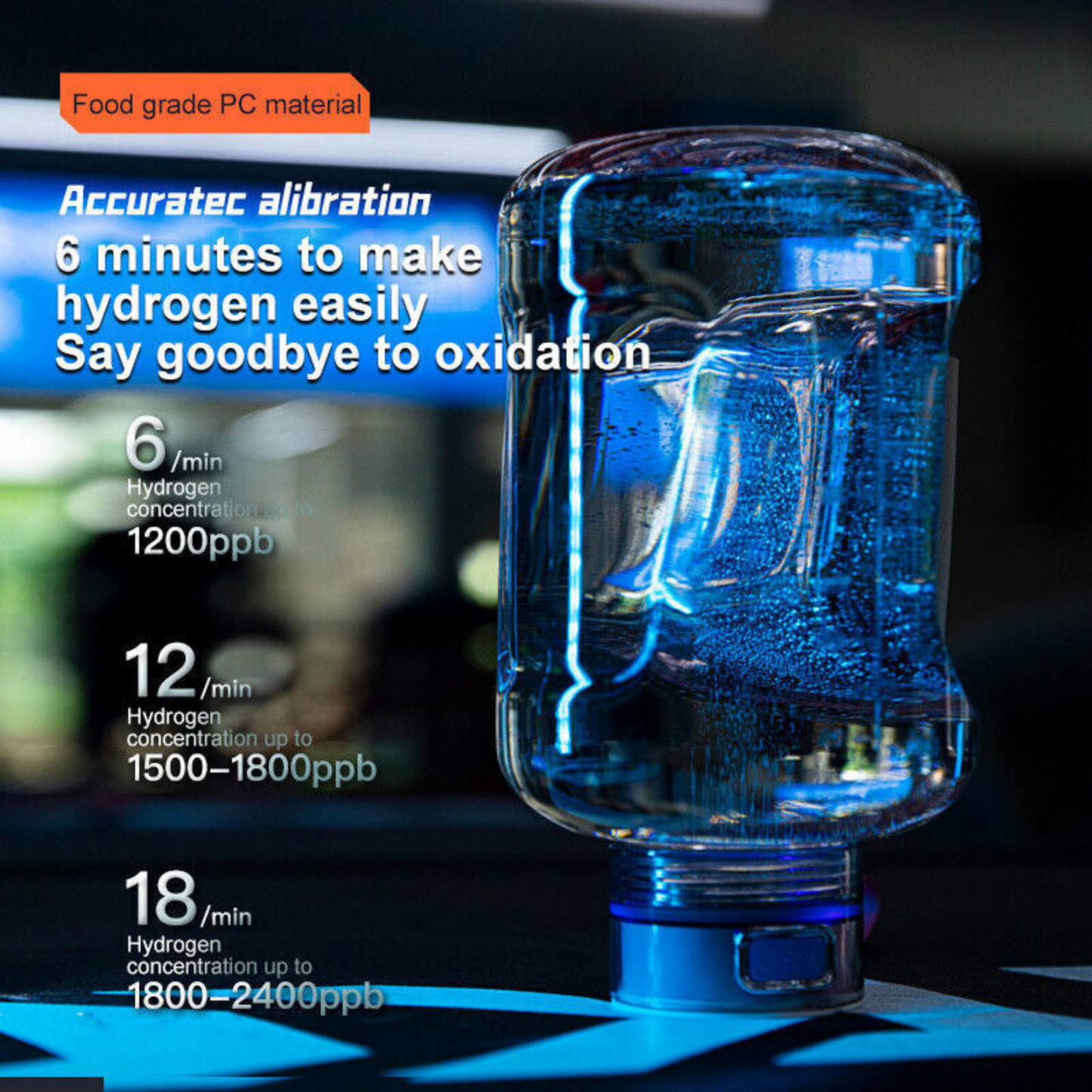 1.5L Hydrogen Rich Portable Hydrogen Water Bottle Water Generator