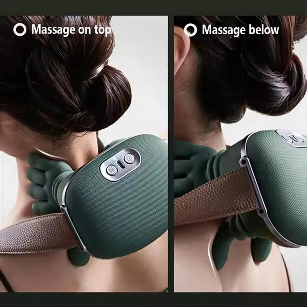 Electric Heated Neck Shoulder Massager Cloth Fabric Deep Relaxation Therapy