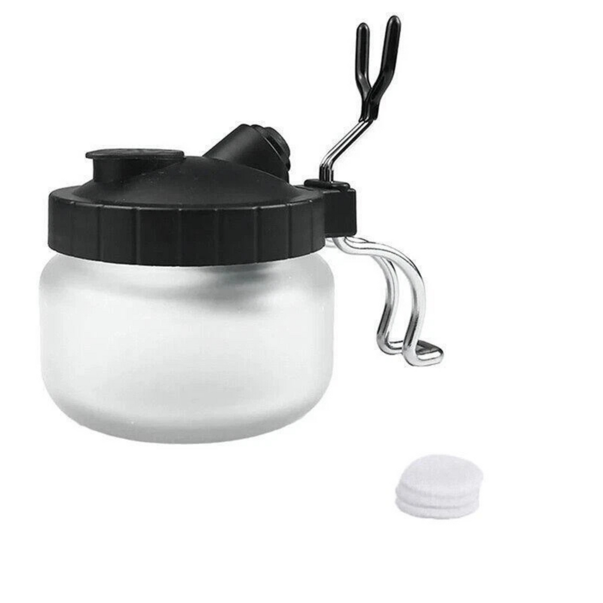 Airbrush Cleaning Pot Air Brush Cleaner Jar with Filter Lid