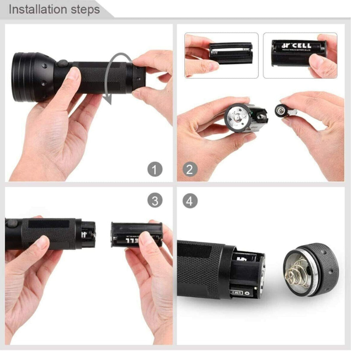 Ultra Violet Flashlight 395 nM 51 LED Light Aluminum UV  Lamp Blacklight Torch