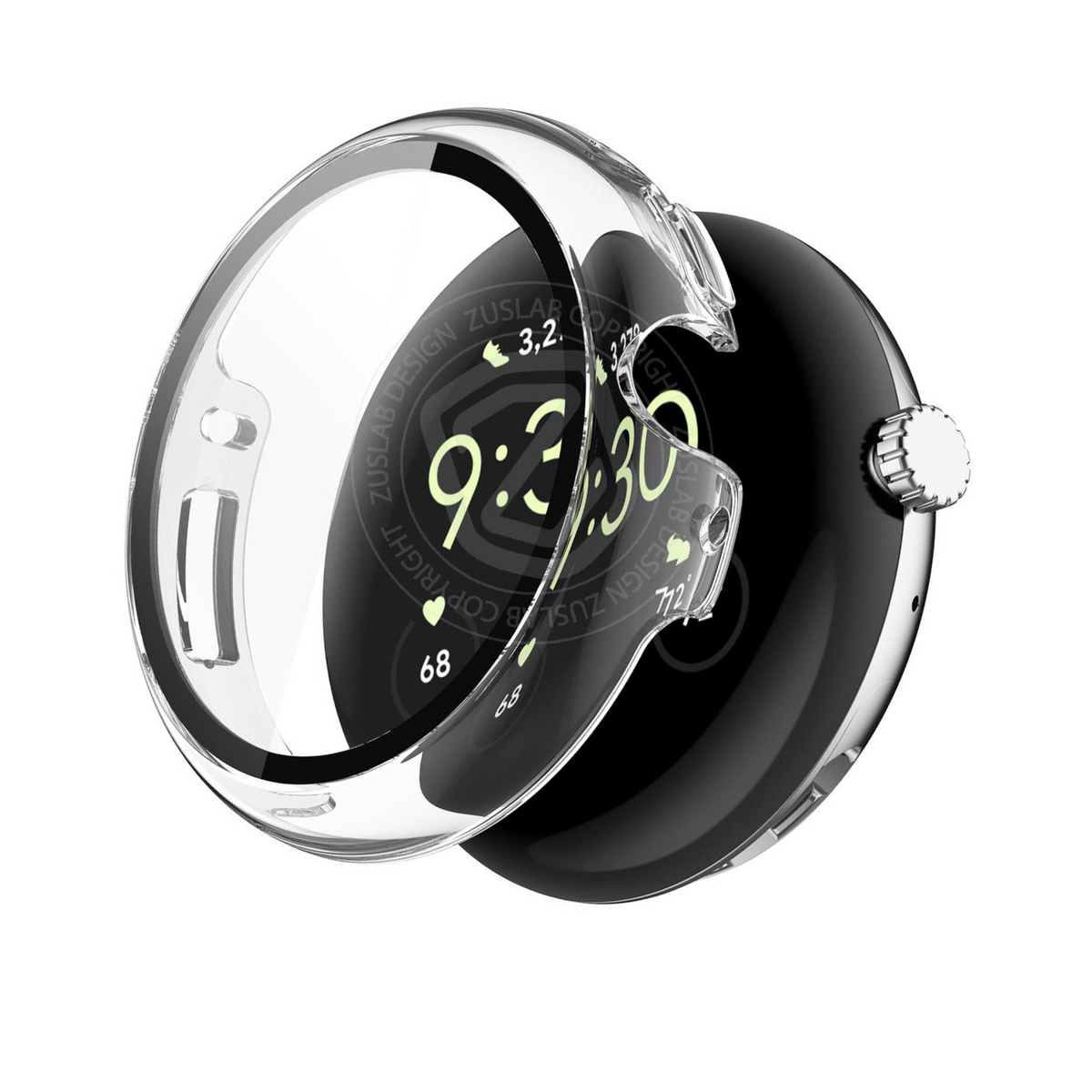 Tempered Glass Case Screen Protector For Google Pixel Watch Zuslab Full Coverage