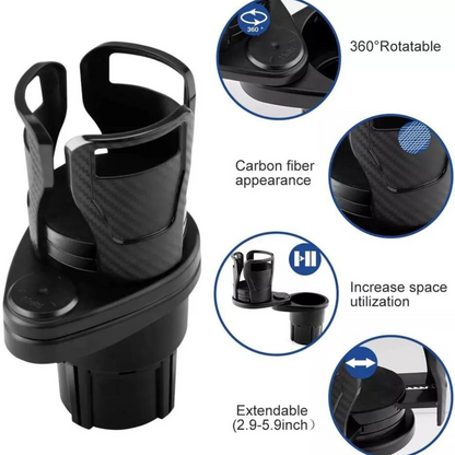 Drink Coffee Water Bottle Cleanse Storage Adjustable 2in1 Car Seat Cup Holder