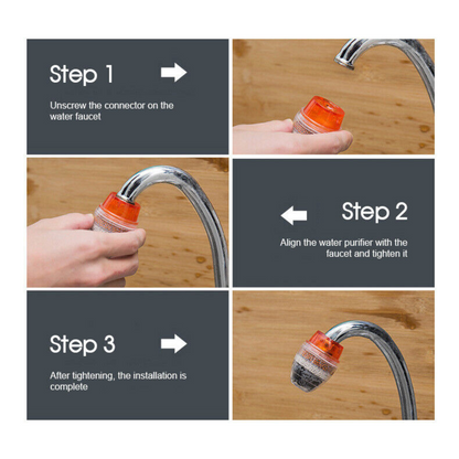Cartridge Faucet Filter Home Kitchen 5X Tap Water Purifier Carbon Coconut
