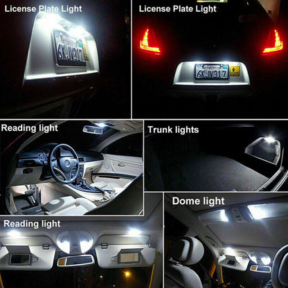 23x Festoon Interior White Bulb 12v Car Led Light 5050 5smd  Auto Dome Globe