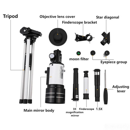 Tripod Lunar Mirror HD Viewing Professional Astronomical Telescope