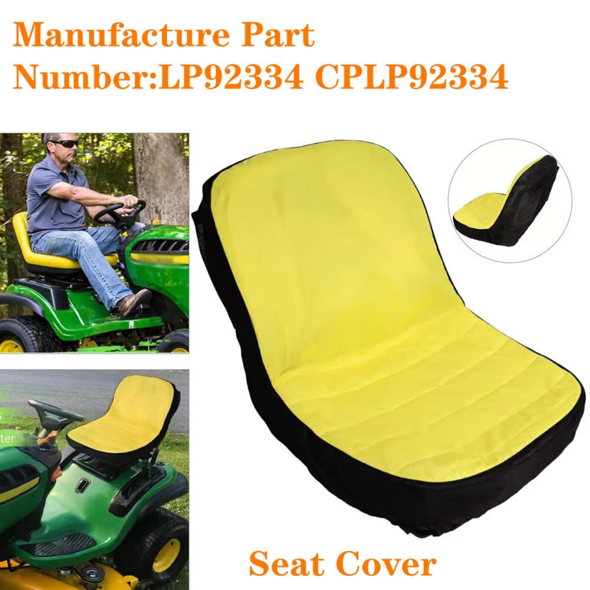 Gator Seats Up to Large Seat Cover for John Deere Mower 18" High #LP92334
