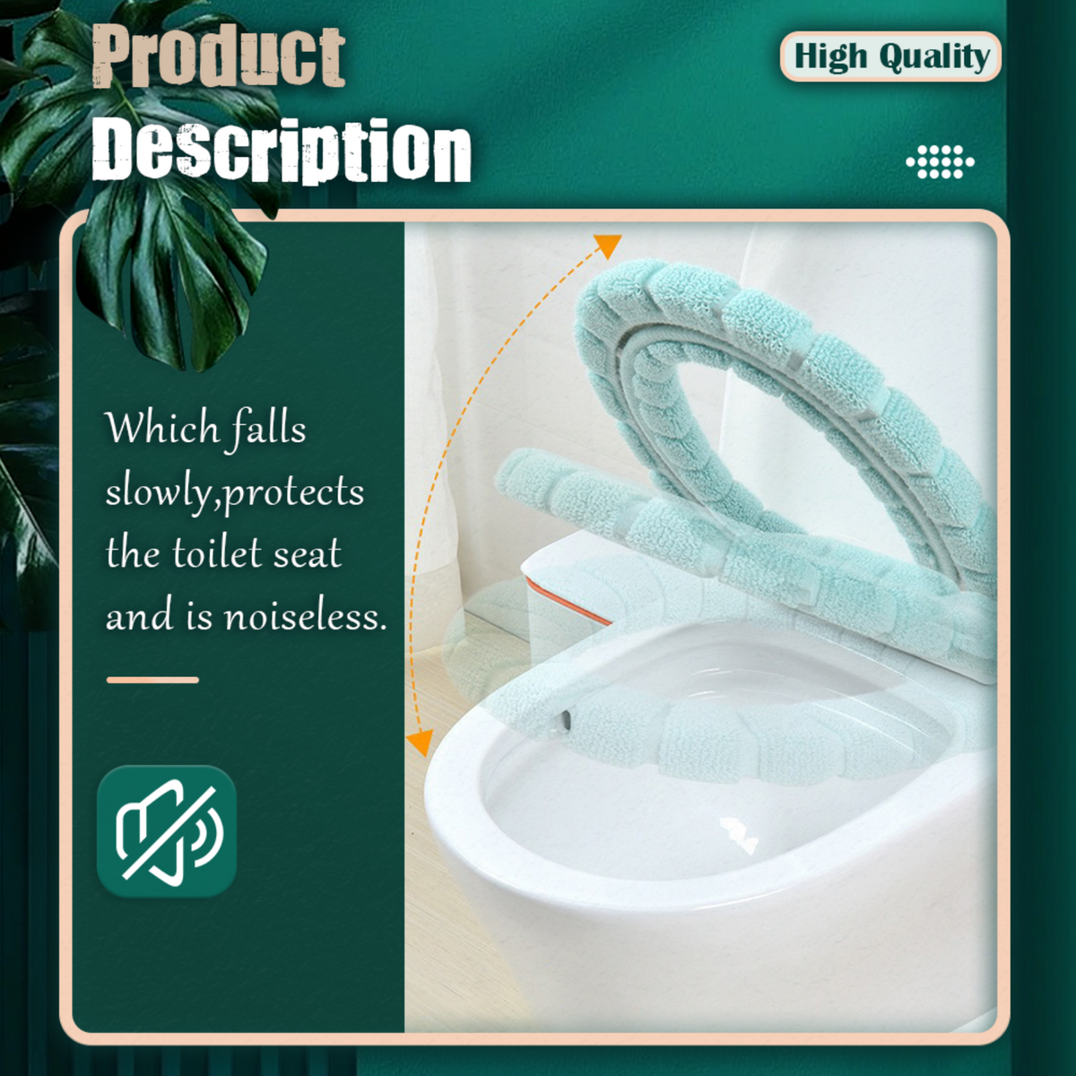 Warmer Washable Mat Cover Pad Green Soft Bathroom Closestool Toilet Seat