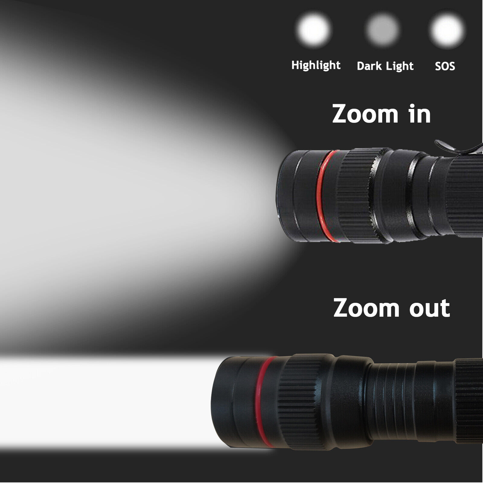 Super Bright Torch Lamp Light  USB Rechargeable 2 Packs 1200000lm LED Flashlight