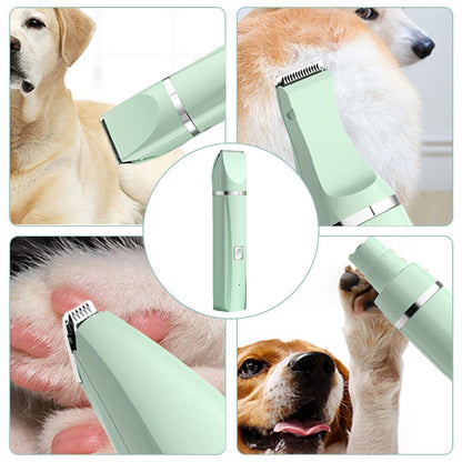 Grooming Kit Pet Electric Shaver Professional Trimmer Pet Cat Dog Clippers Green