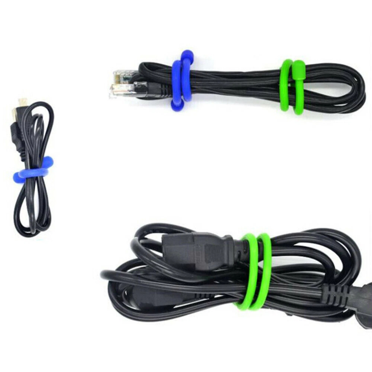 Reusable Twist Ties Cable Rubber Magic 6inch Multipurpose Wire Fasteners 5x