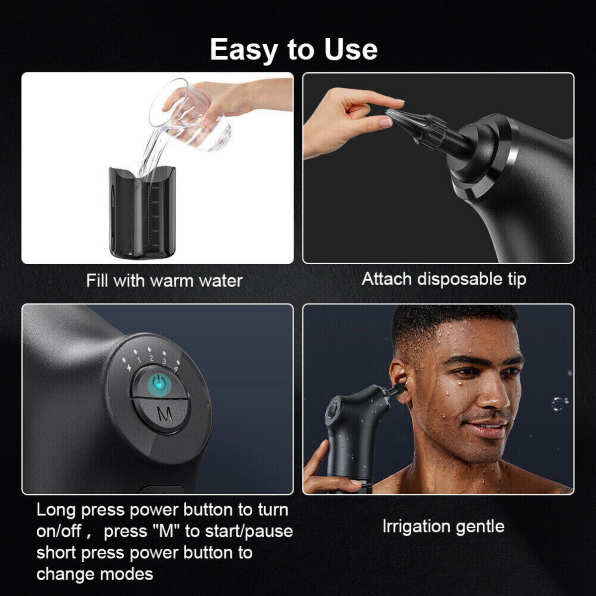 Ear Cleaner Earwax Removal Kit  Smart Automatic Electric Ear Wax Remover Spray