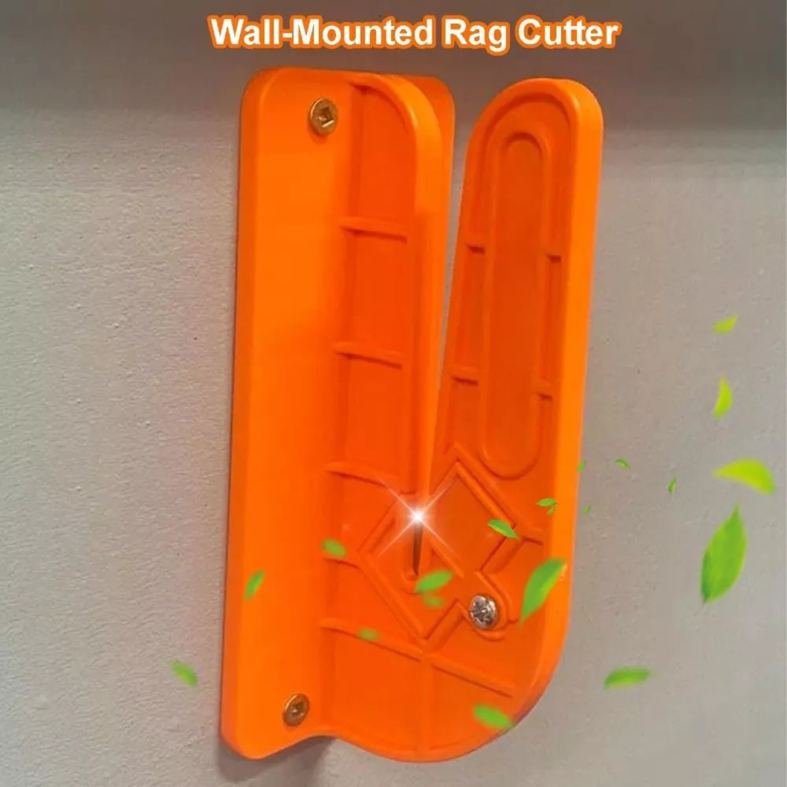 DIY Fabric Cutter Wall-Mounted Rag Cutter for Old Sheets T-Shirts Towels Orange