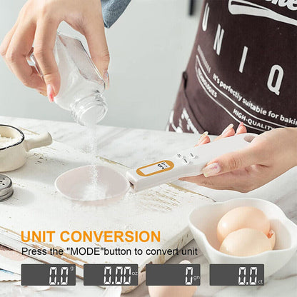 Electronic Food Scale Spice Weight Measuring Spoon Digital LCD Display White
