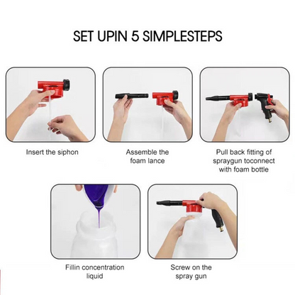 Gun Sprayer Hose 1L Snow Foam Lance Cannon Bottle Soap For Car Pressure Washer