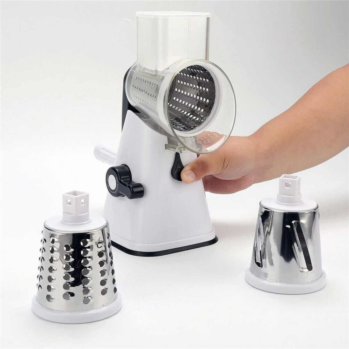 Chopper Slicer Fruit Cutter Kitchen Vegetable Food Manual Rotary Drum Grater