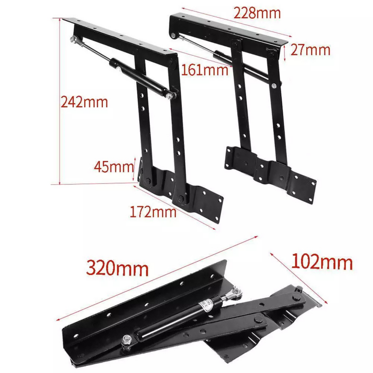Folding Coffee Table Mechanism 2X Lift Up Hardware for DIY Furniture