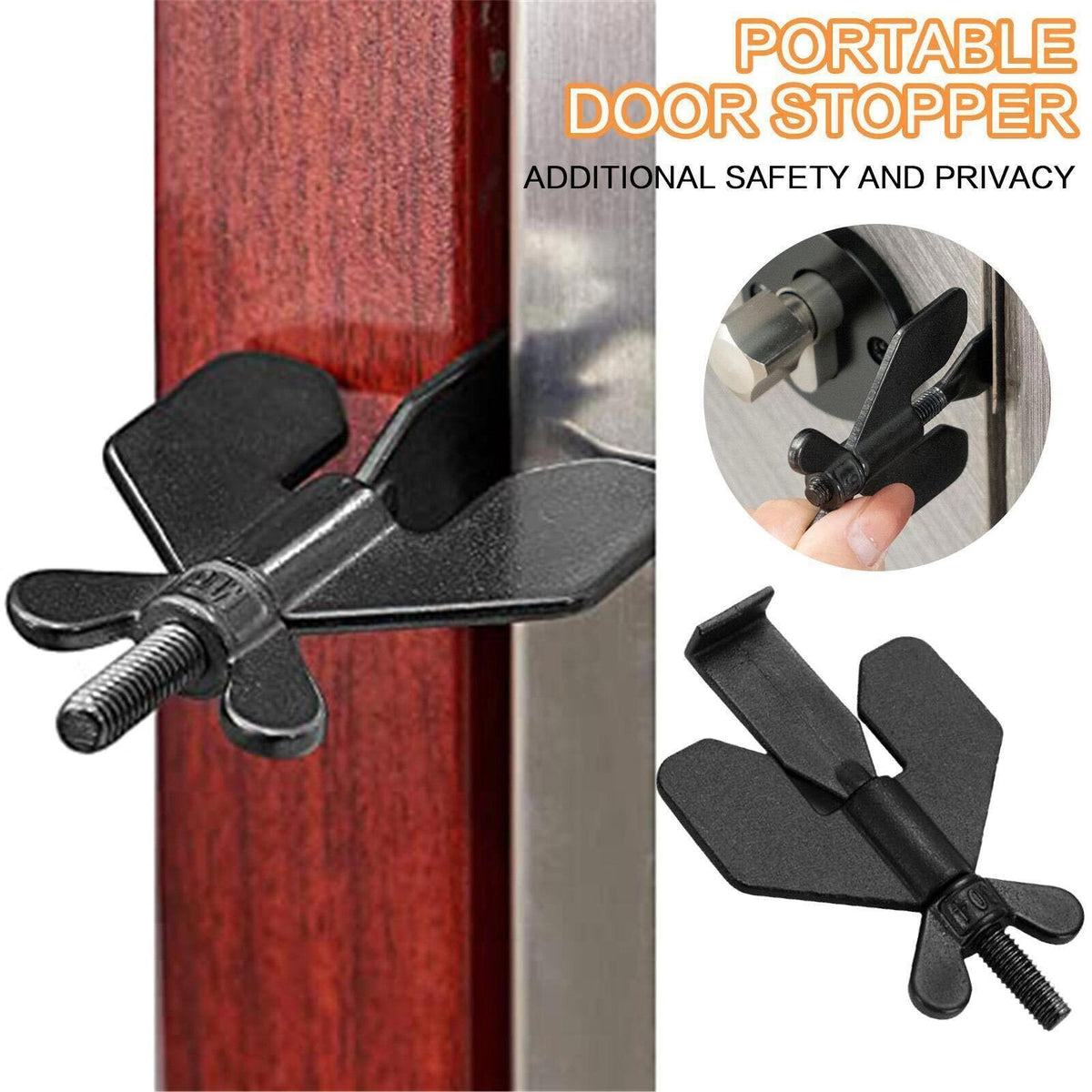 Addalock Safe Lock Portable Door Lock Hotel Home Safety Travel Security Black