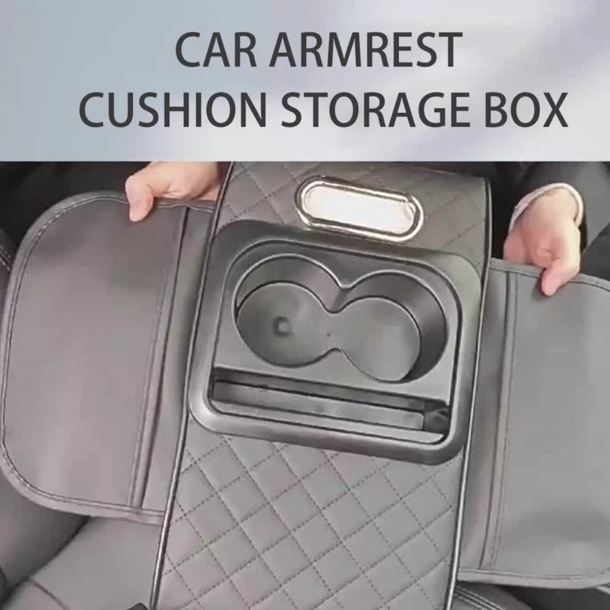 Armrest Cushion Organizer Holder Center Console Grey Armrest Pad