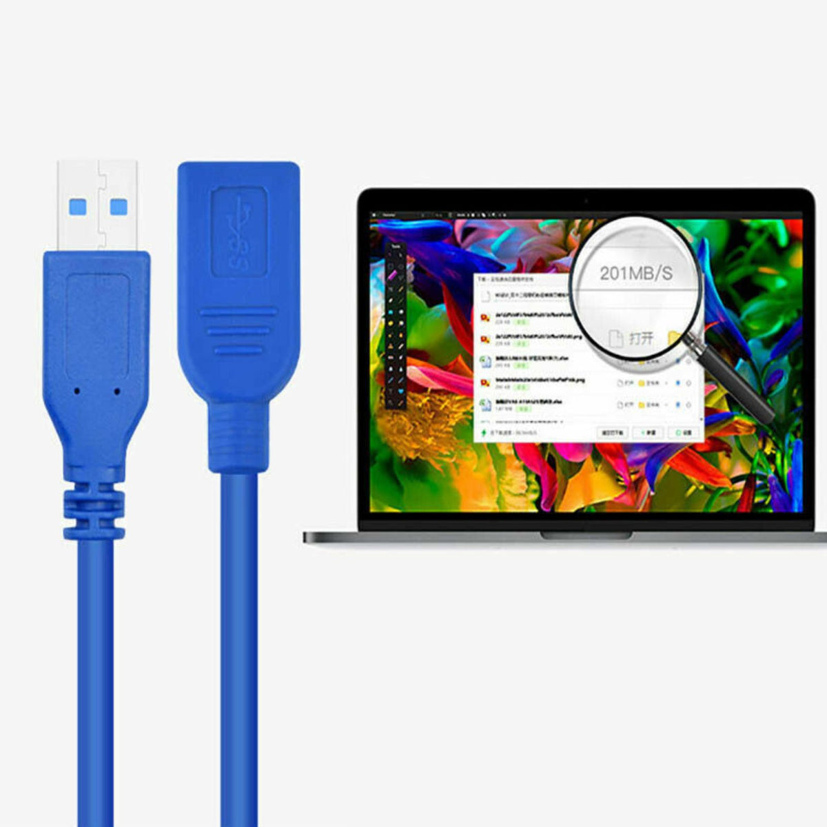 USB 3.0 Male to Female Data Cable 3m Super Speed Extension Cord For Pc Camera