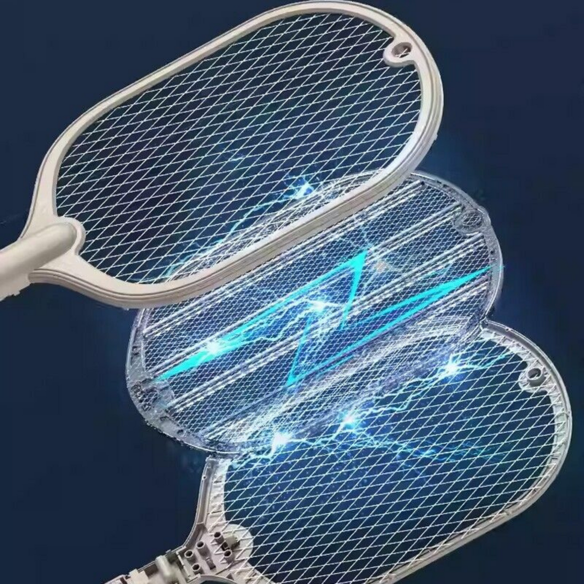 Racket Fly Swatter Mosquito 2 In 1 Electric USB Rechargeable Killer Zapper