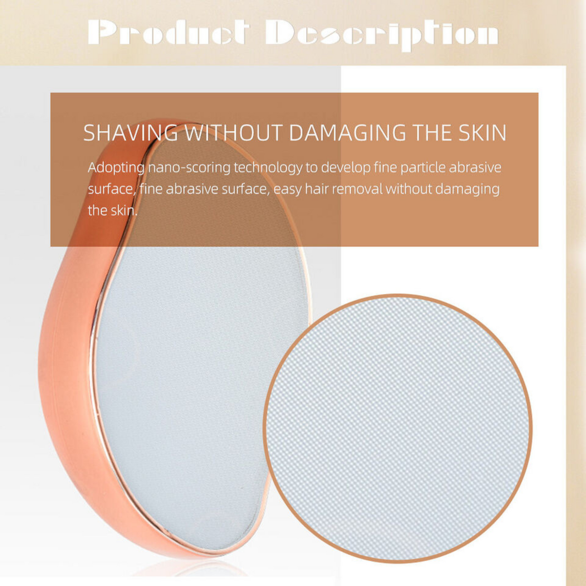 Women Men Gold Epilators Crystal Hair Eraser Painless Physical Hair Removal