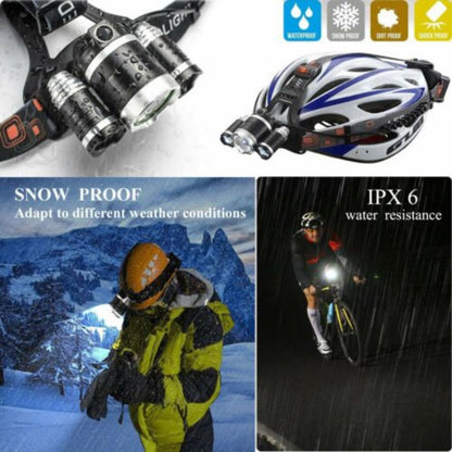 100000lm 3T6 XML LED REchargeable Headlight Head Torch Flashlight
