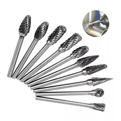 Dremel Accessories Tool Rotary Burrs Bit 10x Tungsten Steel Solid Carbide